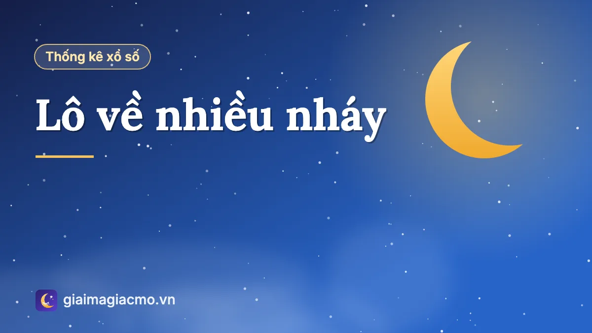 Minh hoạ bảng số liệu Lô về nhiều nháy tổng hợp từ kết quả xổ số đã công bố