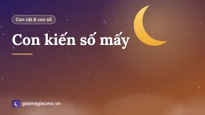 Minh hoạ đàn kiến tha mồi trên cành cây kèm con số theo sổ mơ
