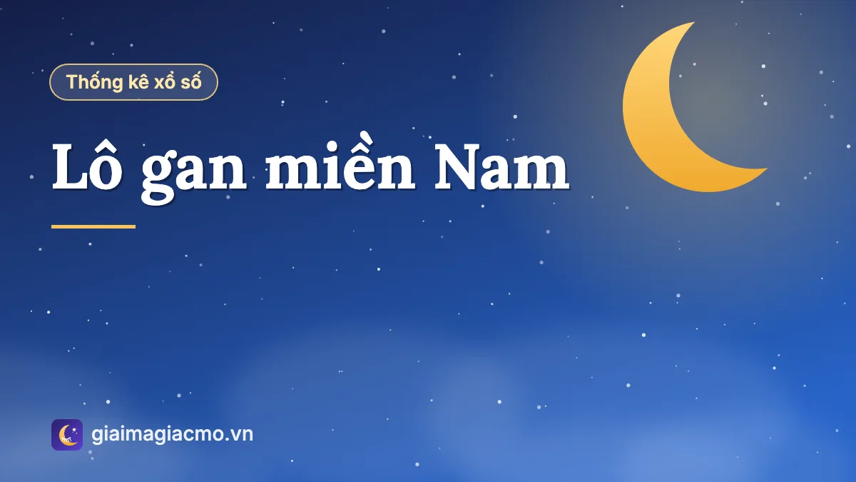 Minh hoạ bảng số liệu Lô gan miền Nam tổng hợp từ kết quả xổ số đã công bố