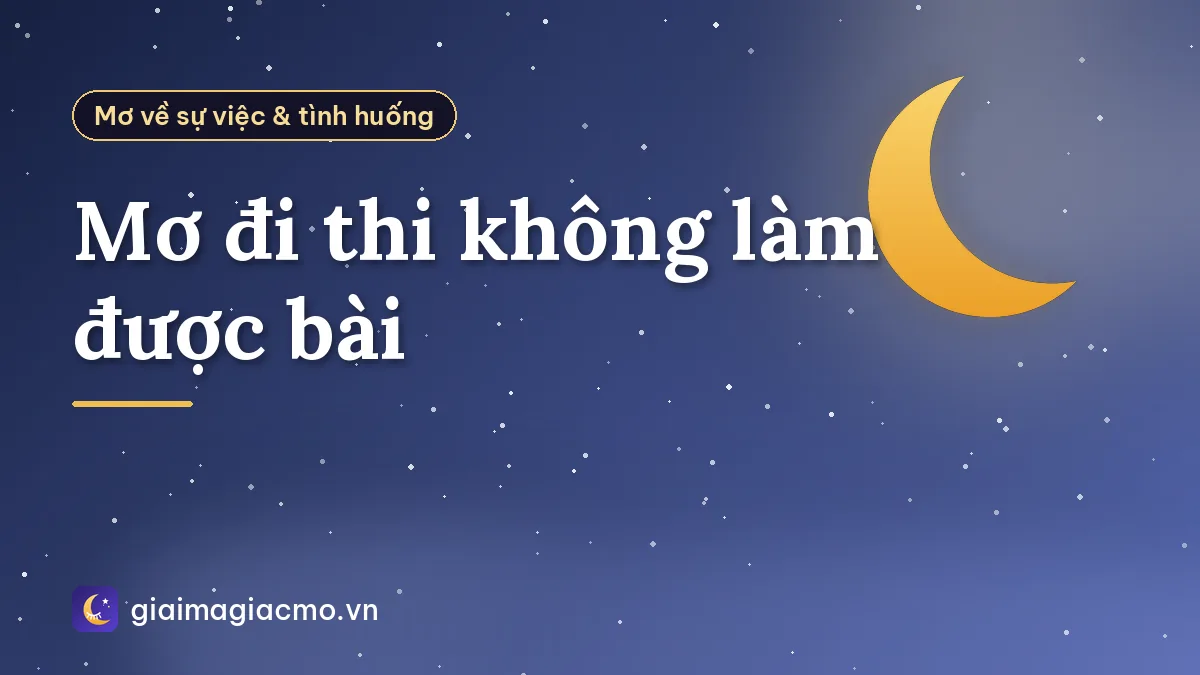 Mơ đi thi không làm được bài
