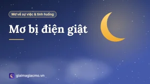 Minh hoạ giấc mơ bị điện giật với tia điện loé sáng từ ổ cắm