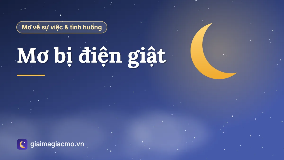 Minh hoạ giấc mơ bị điện giật với tia điện loé sáng từ ổ cắm