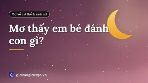 Mơ thấy em bé đánh con gì?