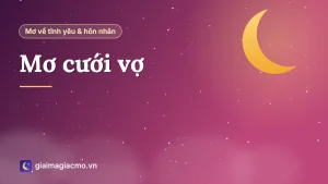 Minh hoạ chú rể và cô dâu trong lễ cưới, giải mã giấc mơ lấy vợ