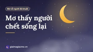 Minh hoạ giải mã giấc mơ thấy người chết sống lại