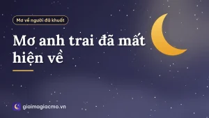 Mơ anh trai đã mất hiện về