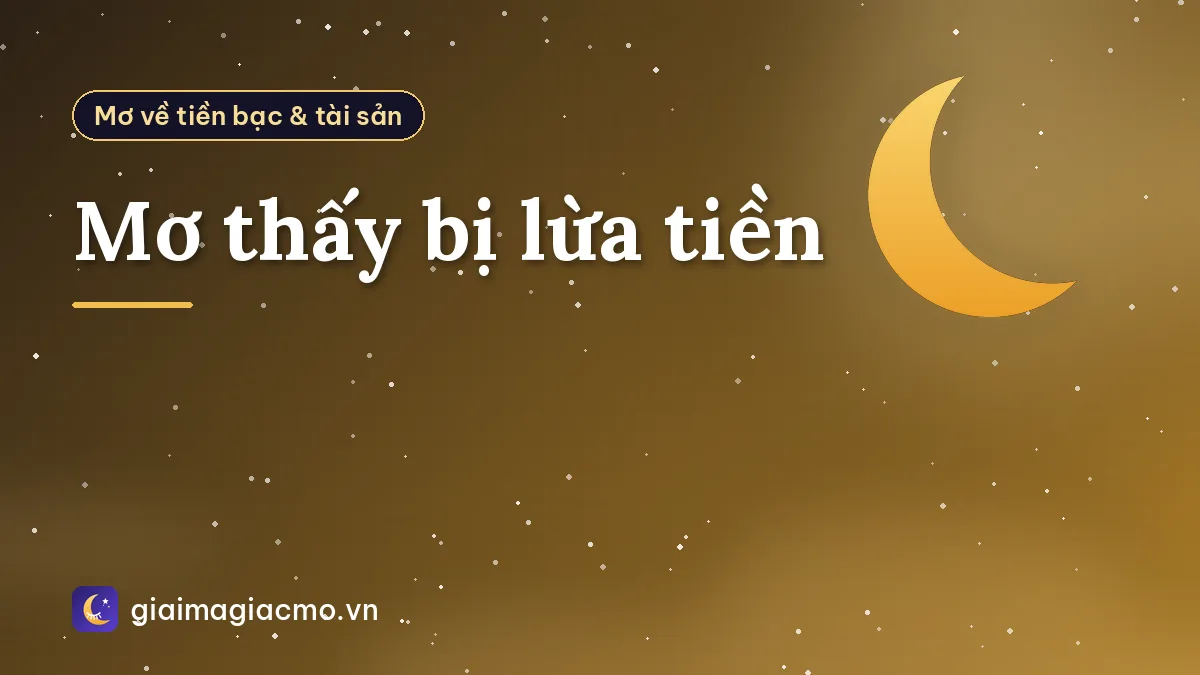 Mơ thấy bị lừa tiền