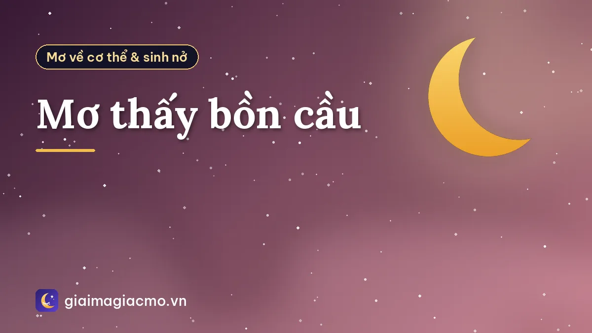 Mơ thấy bồn cầu
