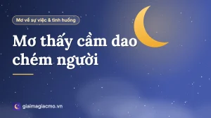 Minh hoạ giải mã giấc mơ thấy cầm dao chém người