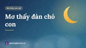 Minh hoạ giấc mơ thấy đàn chó con quây quần bên chó mẹ