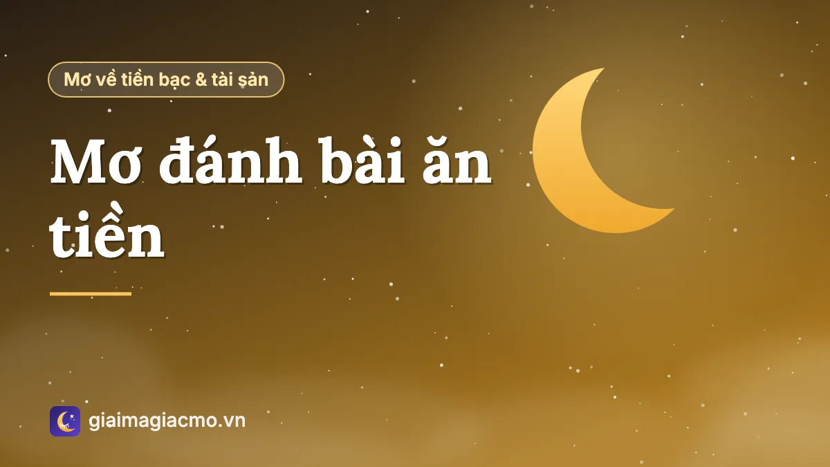 Minh hoạ giải mã giấc mơ đánh bài ăn tiền với bộ bài trên bàn