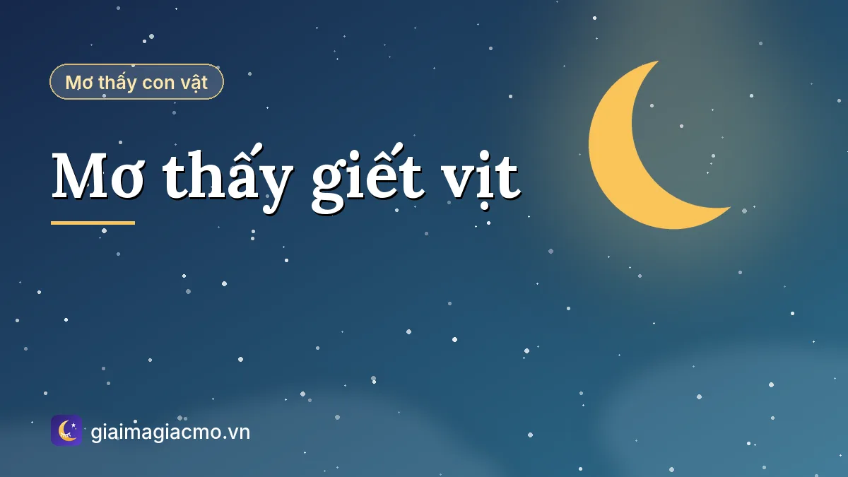 Minh hoạ giải mã giấc mơ thấy giết vịt
