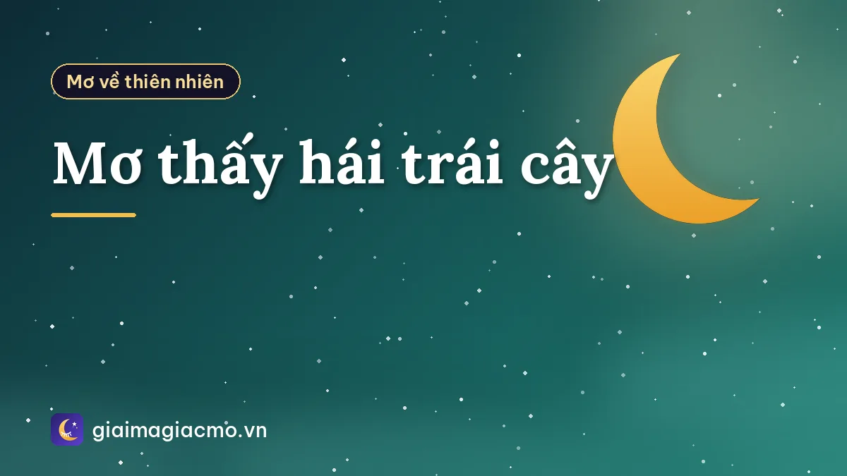 Mơ thấy hái trái cây