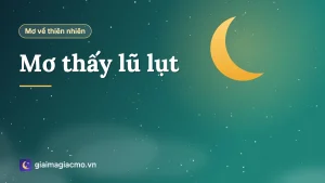Minh hoạ giấc mơ thấy nước lũ dâng ngập làng quê