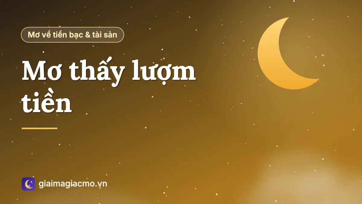 Minh hoạ giấc mơ cúi xuống lượm tiền rơi trên đường