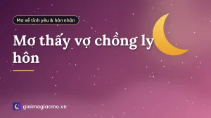 Mơ thấy vợ chồng ly hôn