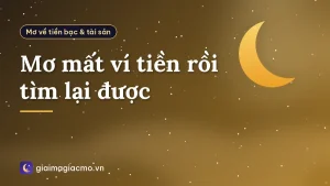Mơ mất ví tiền rồi tìm lại được