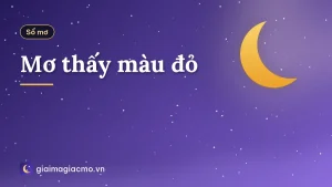 Mơ thấy màu đỏ