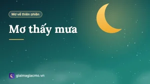 Minh hoạ giải mã giấc mơ thấy trời mưa