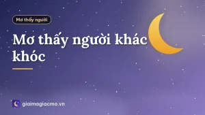 Mơ thấy người khác khóc