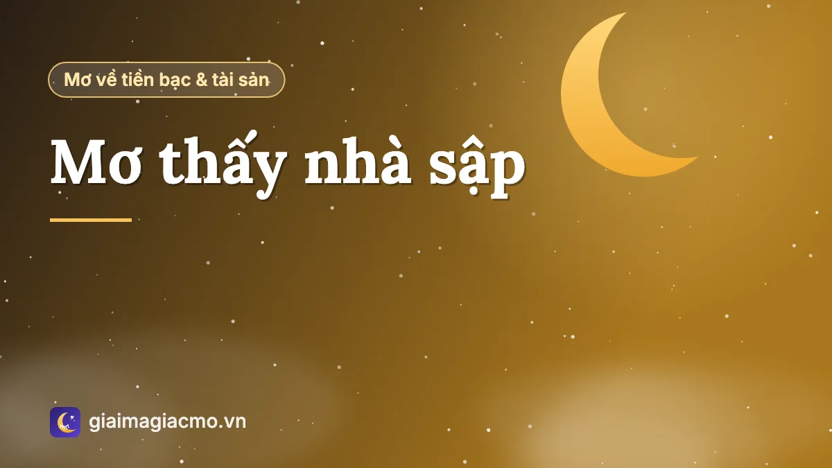 Minh hoạ ngôi nhà nứt đổ trong giấc mơ, tượng trưng cho biến động gia đình
