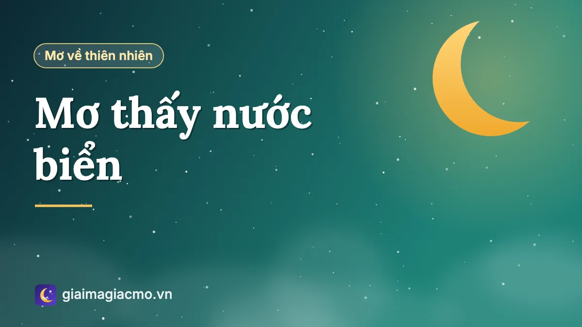 Minh hoạ giấc mơ thấy nước biển với sóng và bờ cát