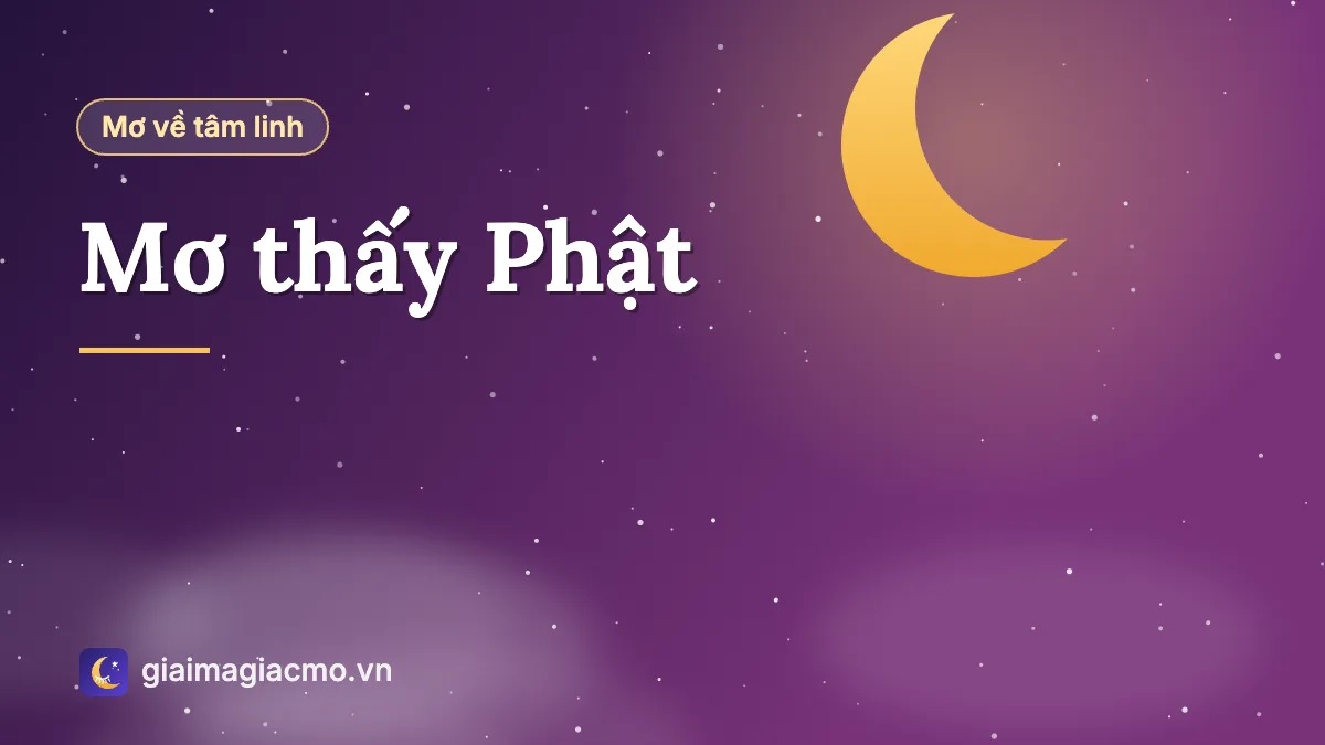 Minh hoạ giấc mơ thấy Phật xuất hiện trên bầu trời toả hào quang