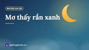 Minh hoạ giấc mơ thấy con rắn xanh trên cành cây