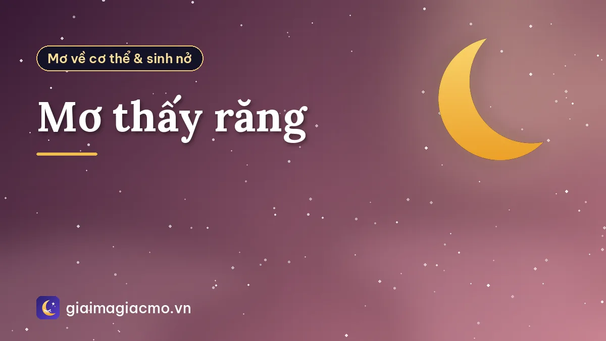 Mơ thấy răng