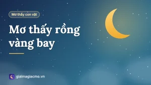 Minh hoạ giấc mơ thấy rồng vàng bay lượn trên bầu trời