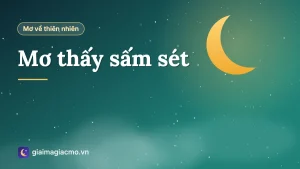 Minh hoạ giấc mơ thấy sấm sét với tia chớp xé ngang bầu trời đêm