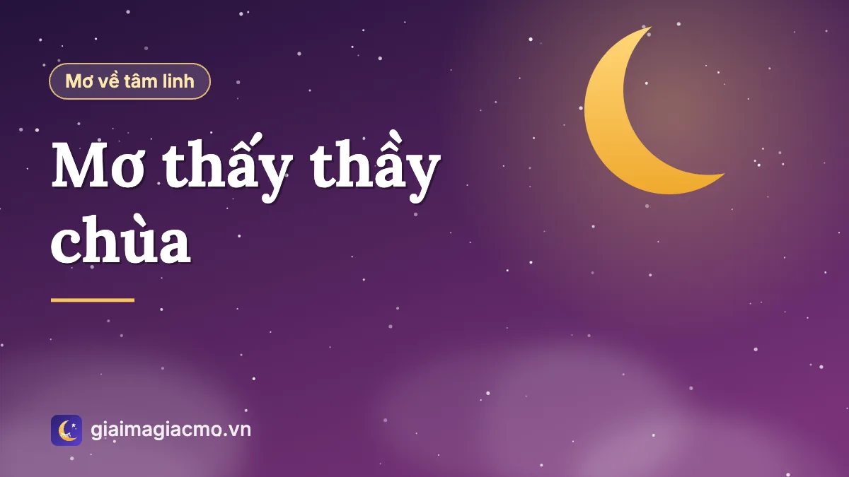 Minh hoạ sư thầy mặc áo nâu đứng trong sân chùa theo giải mã giấc mơ thấy thầy chùa