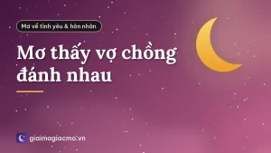 Mơ thấy vợ chồng đánh nhau