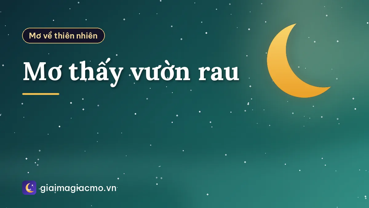 Mơ thấy vườn rau