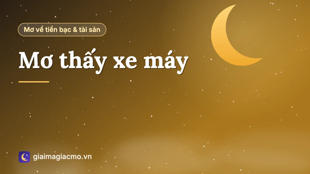 Minh hoạ chiếc xe máy dựng trước hiên nhà trong giấc mơ