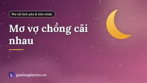 Mơ vợ chồng cãi nhau
