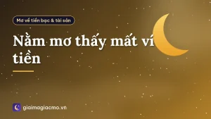 Nằm mơ thấy mất ví tiền