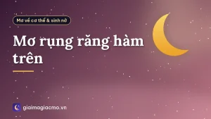 Mơ rụng răng hàm trên