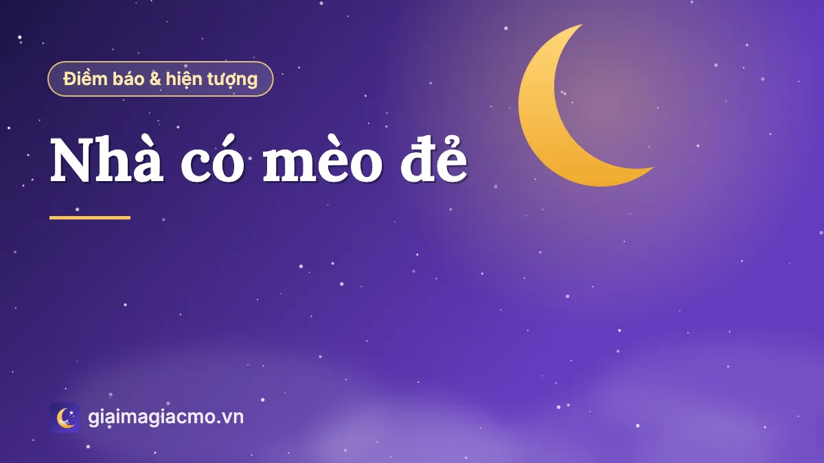 Minh hoạ mèo mẹ và đàn mèo con mới đẻ trong ổ ấm trong nhà