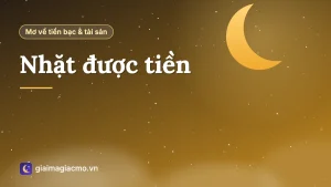 Bàn tay nhặt tờ tiền trên mặt đường, minh hoạ điềm báo nhặt được tiền