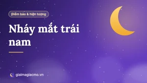 Người đàn ông bị giật mí mắt trái, minh hoạ điềm báo nháy mắt trái nam theo giờ