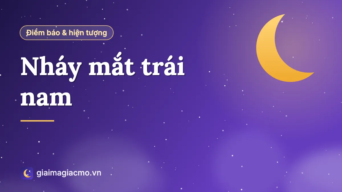 Người đàn ông bị giật mí mắt trái, minh hoạ điềm báo nháy mắt trái nam theo giờ