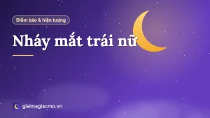 Minh hoạ hiện tượng nháy mắt trái ở nữ giới theo giờ và ý nghĩa dân gian