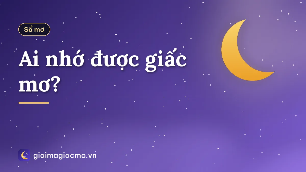 Ai nhớ được giấc mơ?