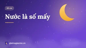 Minh hoạ con số của nước và các dạng nước theo sổ mơ dân gian