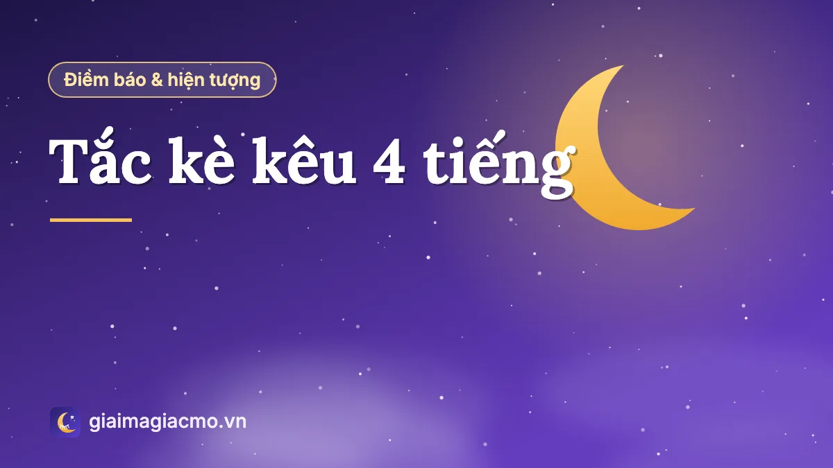 Minh hoạ con tắc kè hoa bám trên tường nhà kêu 4 tiếng