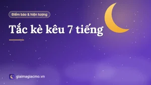 Minh hoạ con tắc kè trên mái ngói đang kêu vào ban đêm